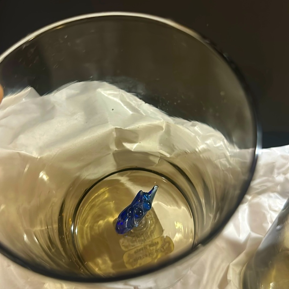 Urban Outfitters Crescent Blue Moon Glass Tumbler Smokey Grey Clear Glass set - Picture 5 of 11